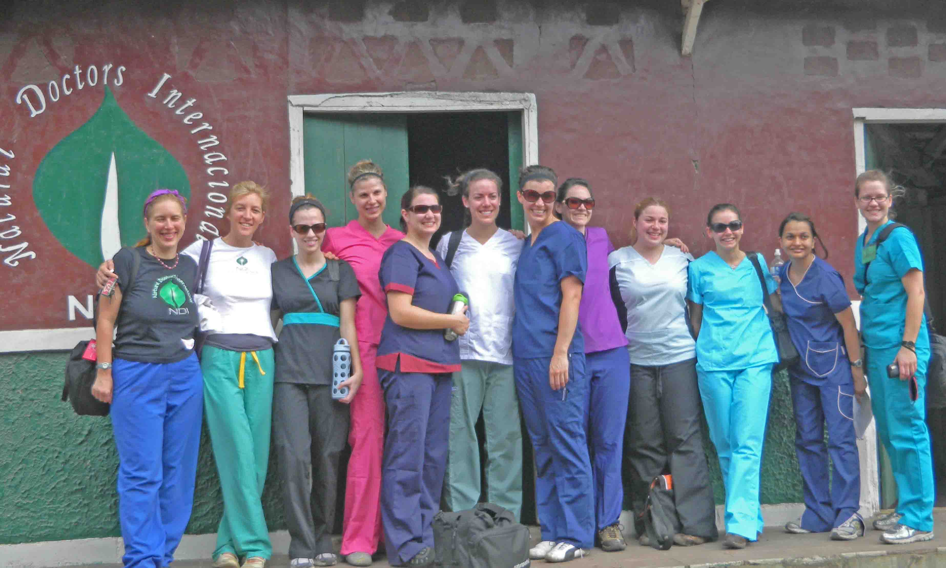 Participants at the
      NDI clinic